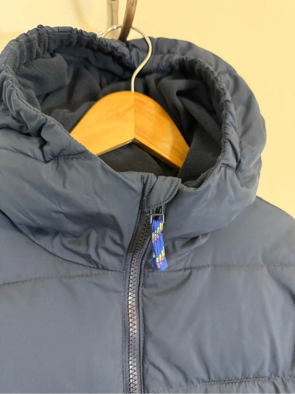 Crewcuts Navy Hooded Puffer Jacket boys large hood ski winter coat j crew snow